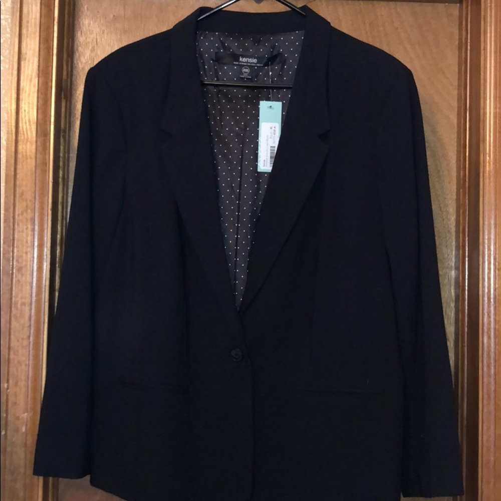 Stretch Crepe Blazer Black